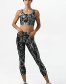 Black snake skin leggings