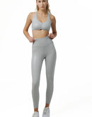 Shine grey leggings with bra