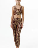 Brown women exotic leggings