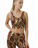 Brown snake skin bra