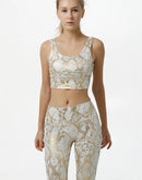 Snake Skin White sport bra