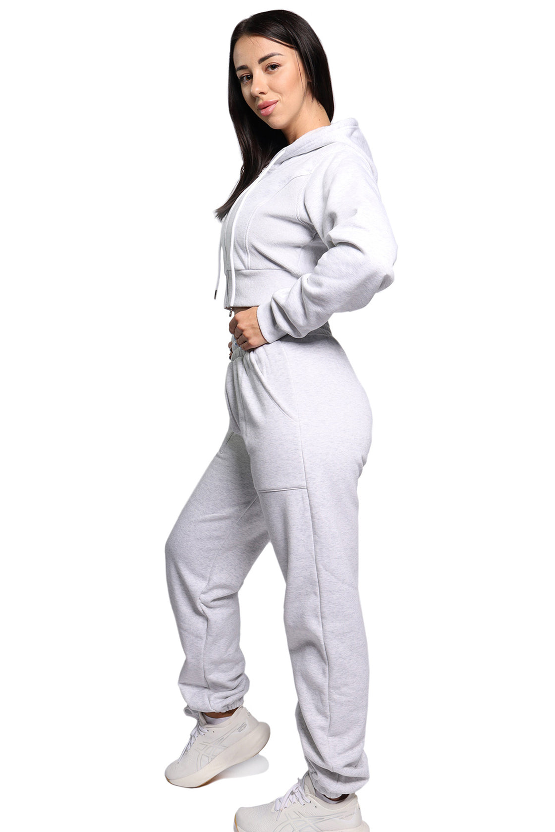 off-white color set joggers and hoodie