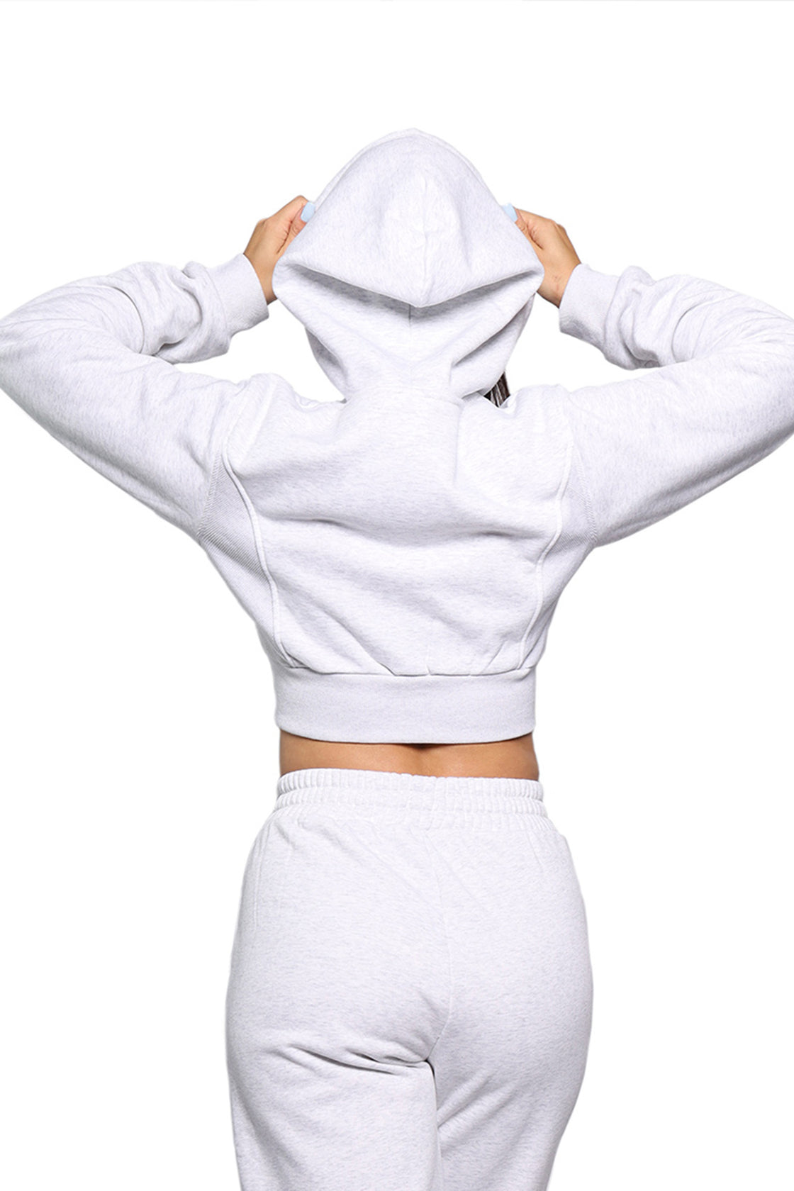 Off-white color winter hoodie