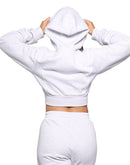 Off-white color winter hoodie
