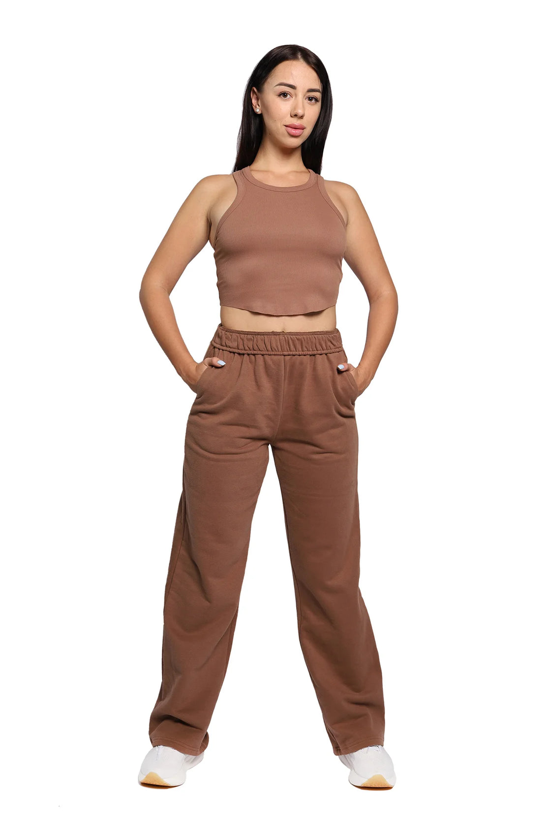 Brown set with top and sweatpants