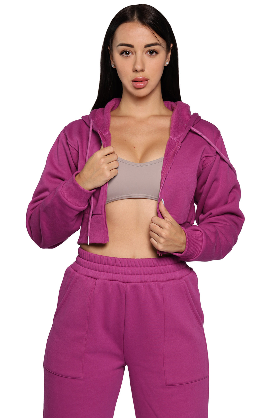 hot pink color hoodie
