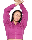 Crop hoodie hot pink