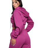 Hoodie hot pink cropped