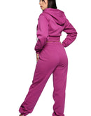hoodie and joggers in hot pink