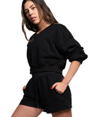 Oversize pullover in black color