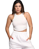 Crop top in white color