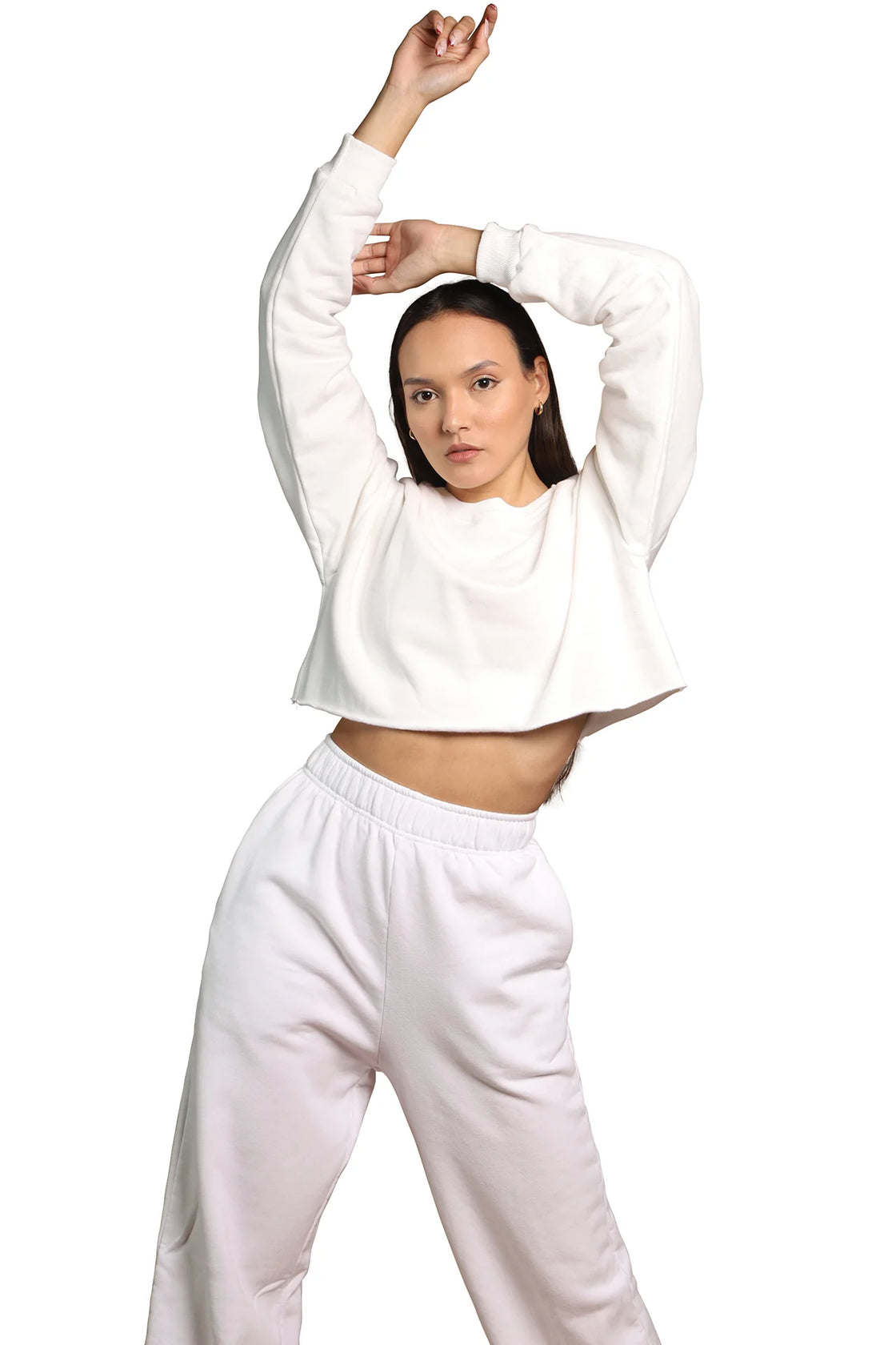 Oversize crop top white
