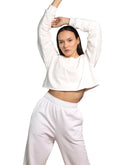Oversize crop top white