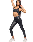 black color changing shine leggings