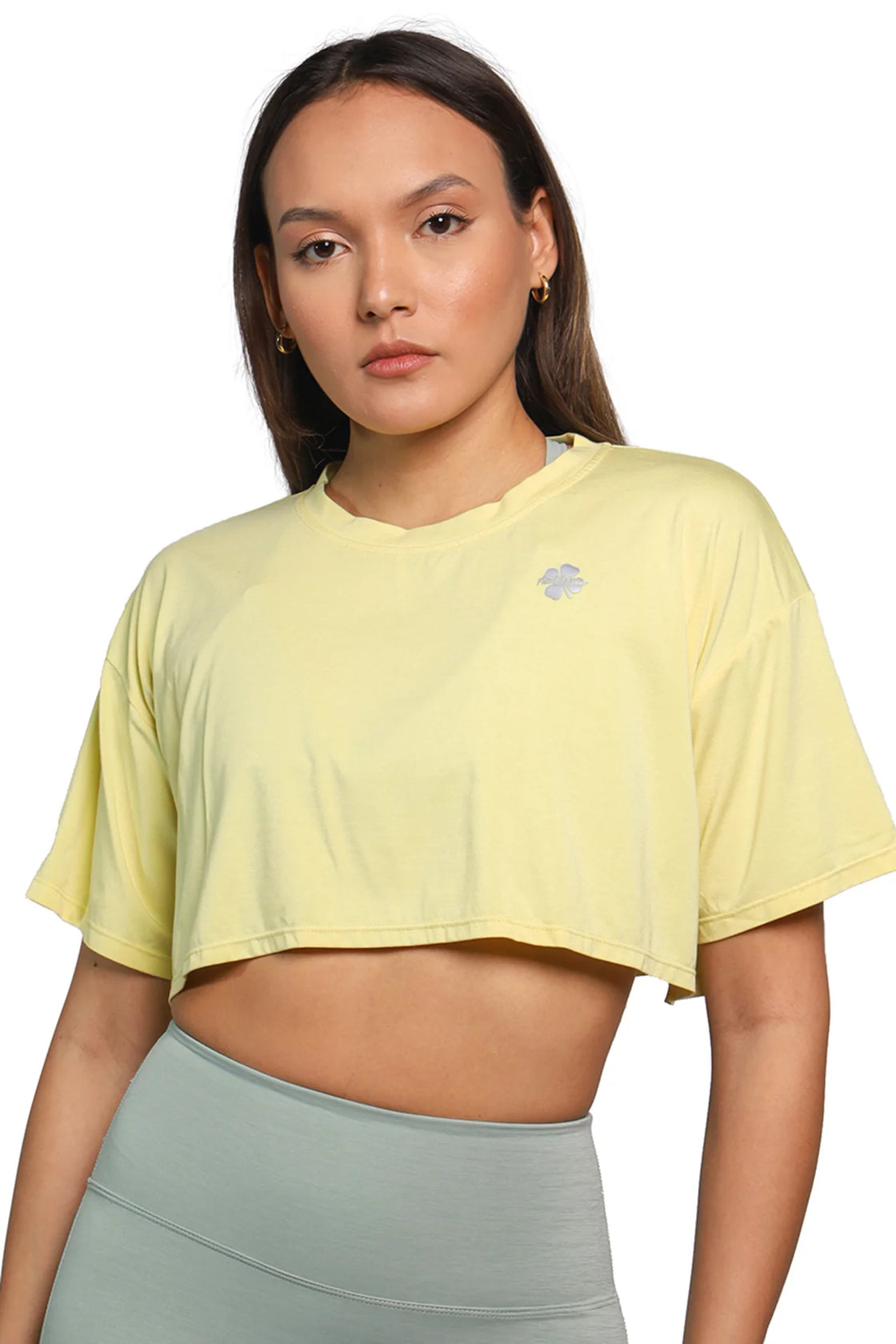 Yellow oversize crop top