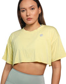 Yellow oversize crop top