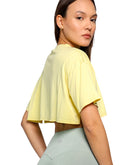 Crop top in yellow color