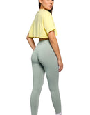 Women light green leggings
