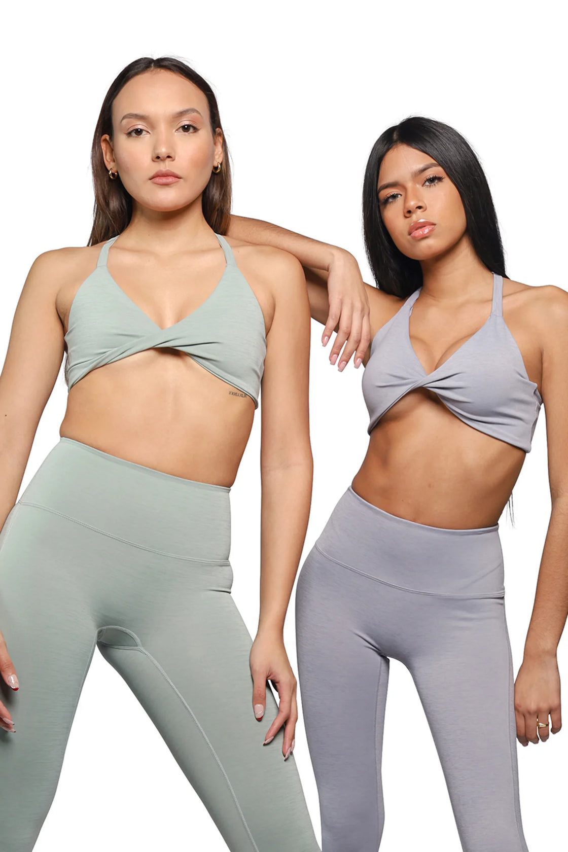 Women Twisted Light green bra