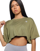 Green crop top oversize