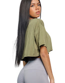 Green crop t-shirts