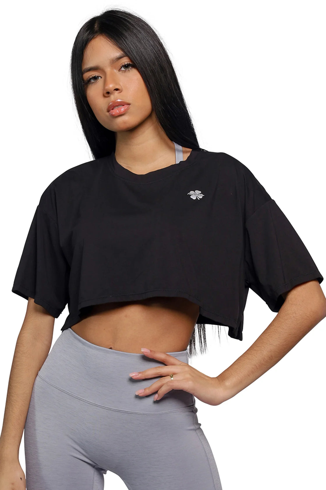 Crop top in black color