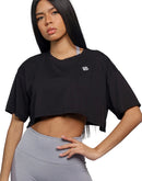 Crop top in black color