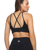 Strappy bra for yoga in black