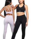 Lavender leggings with bra for women