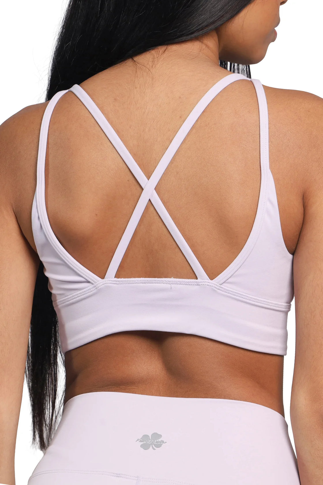 Cross back bra in lavender