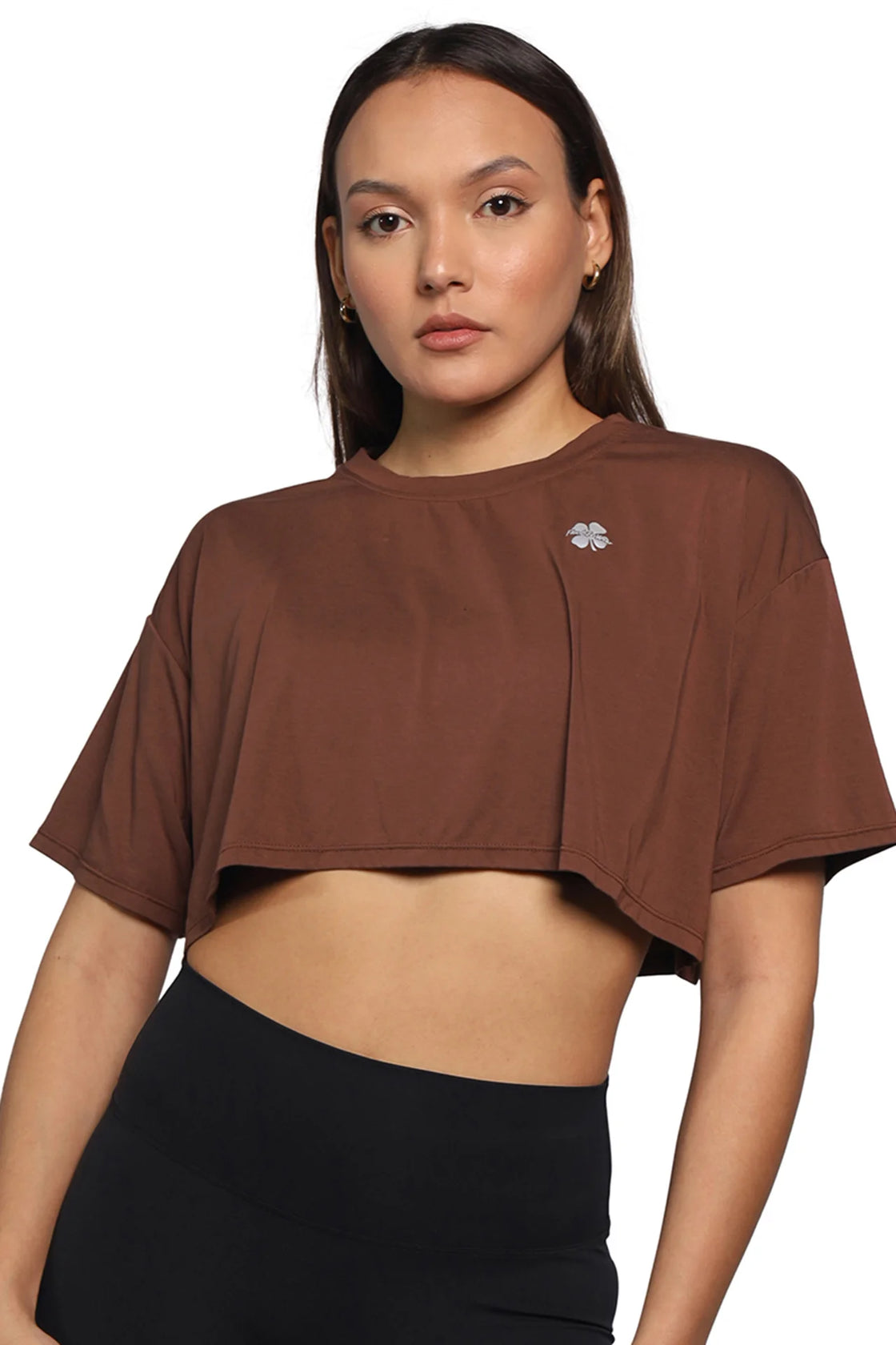 Brown crop t-shirts