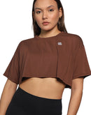 Brown crop t-shirts