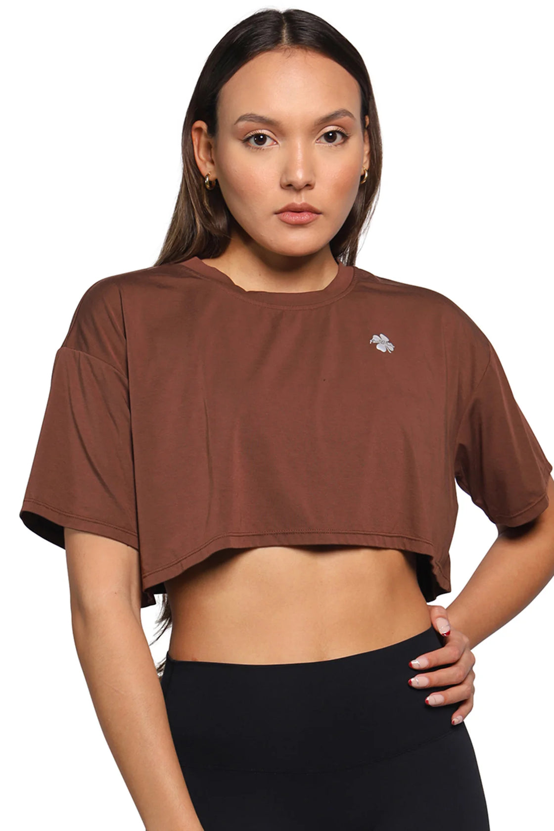Brown crop top oversize