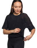 Mesh top in black color