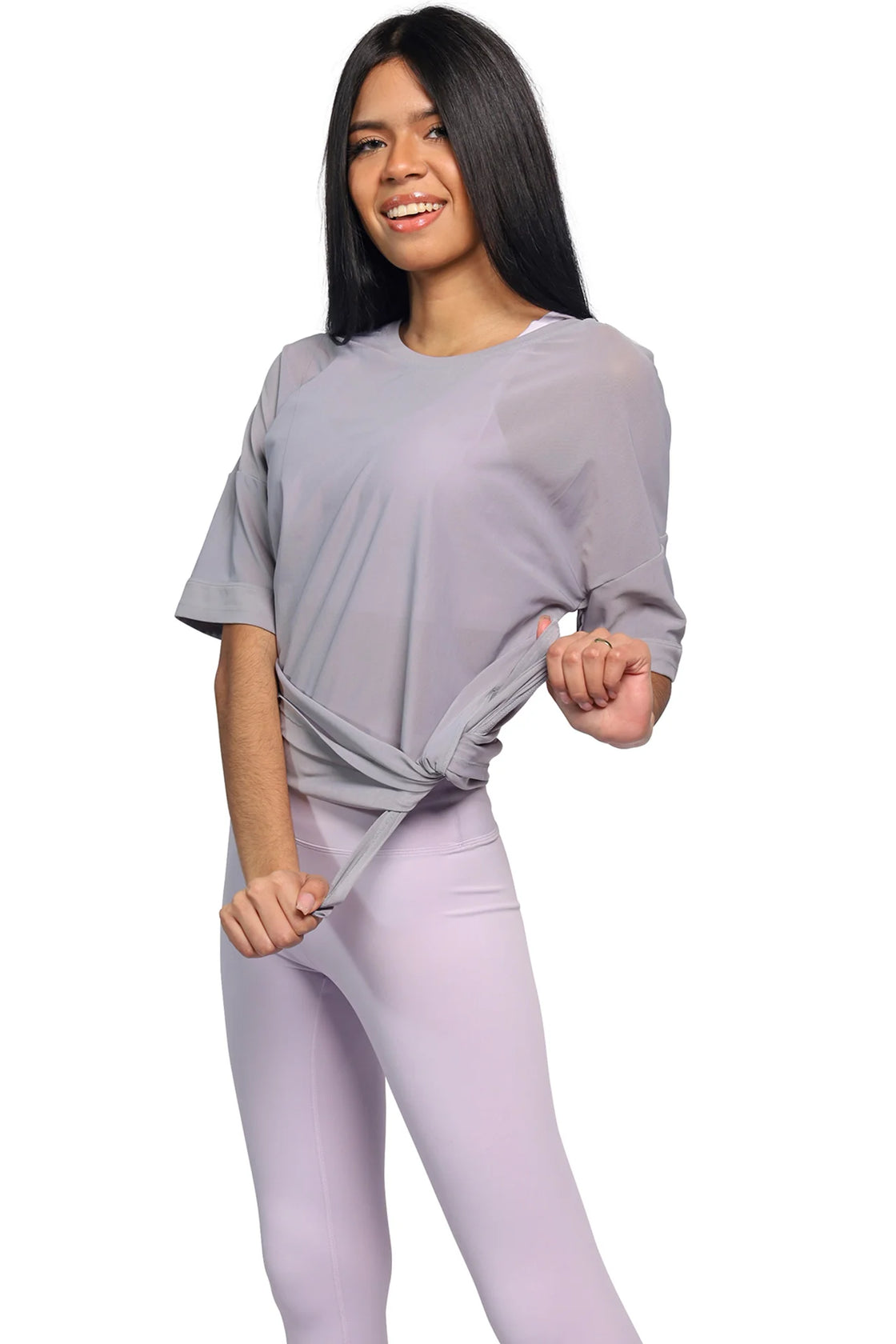 light grey mesh top