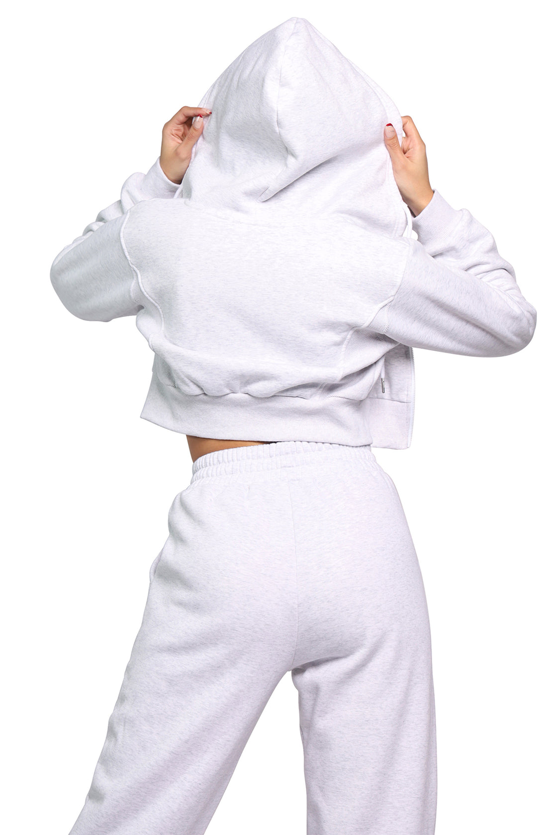 off-White zip up hoodie cropped