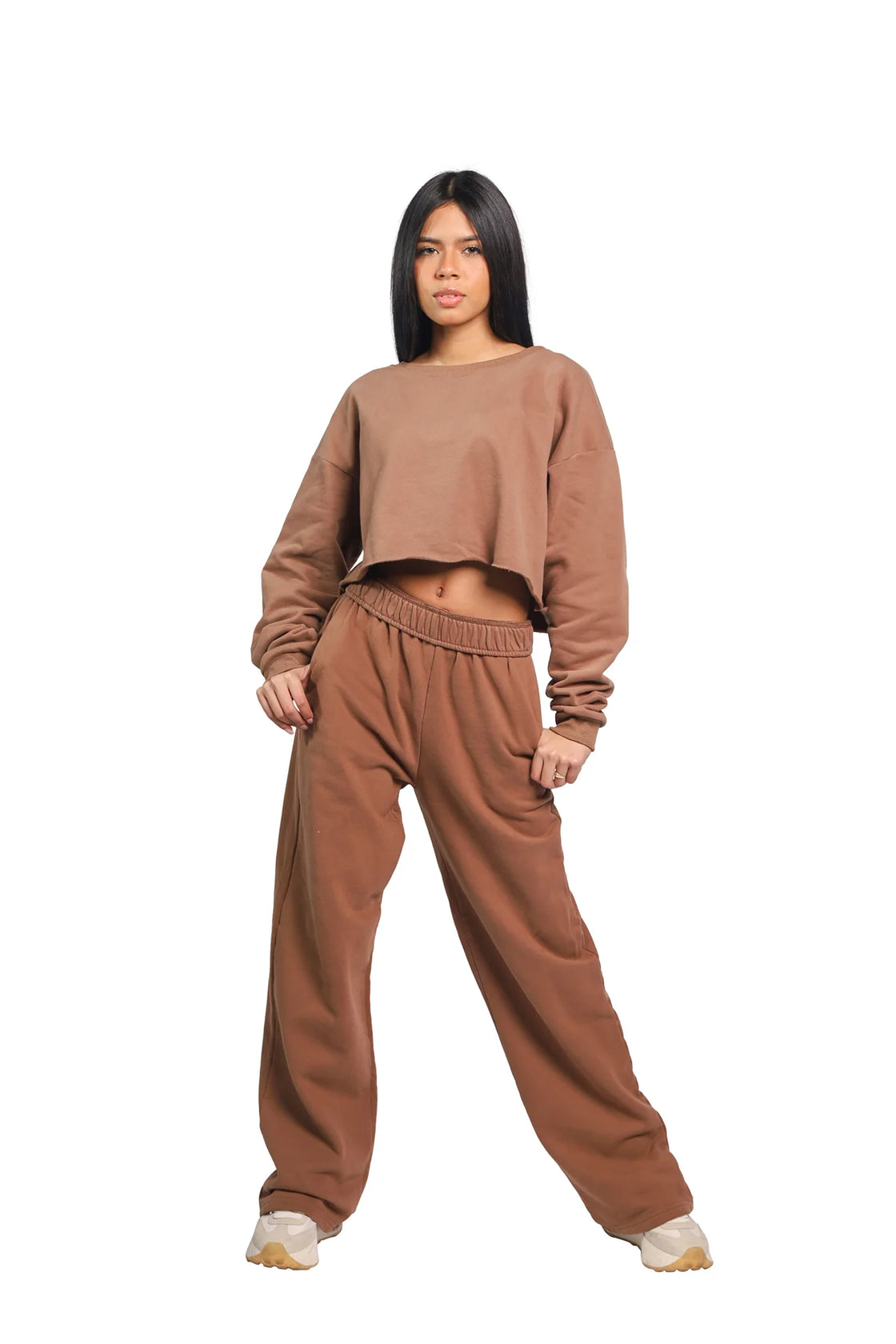 Women winter set in brown color