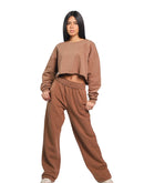 Women winter set in brown color