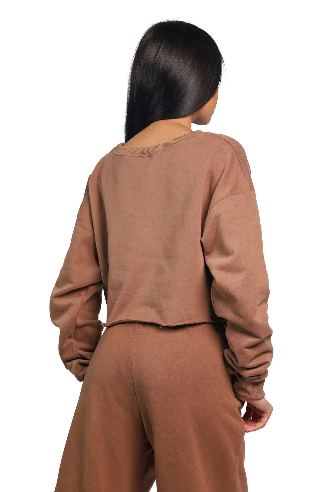 brown crop sweater