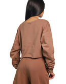 brown crop sweater