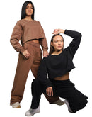 Black sweatpants with pockets set