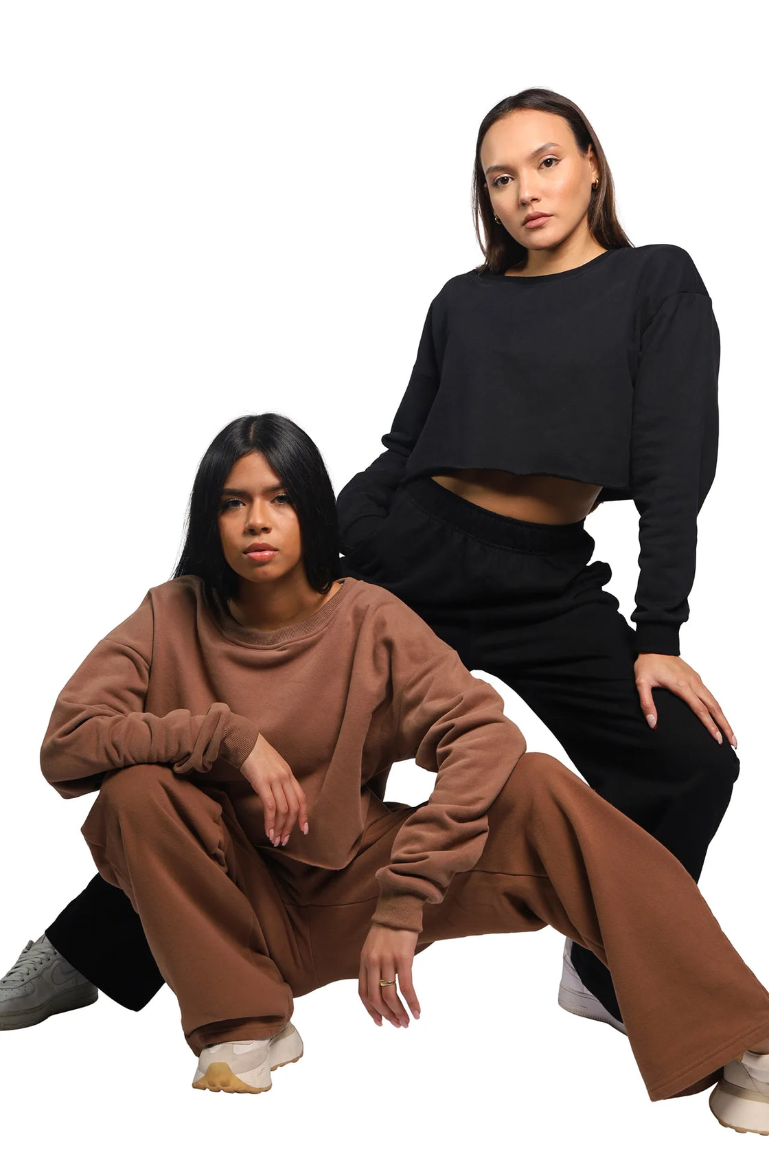 Black sweatpants and top