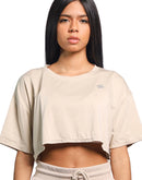 Crop top in ivory color