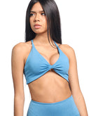Twisted bra Blue