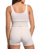 Ivory women shorts with pockets