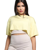 Crop t-shirt in yellow
