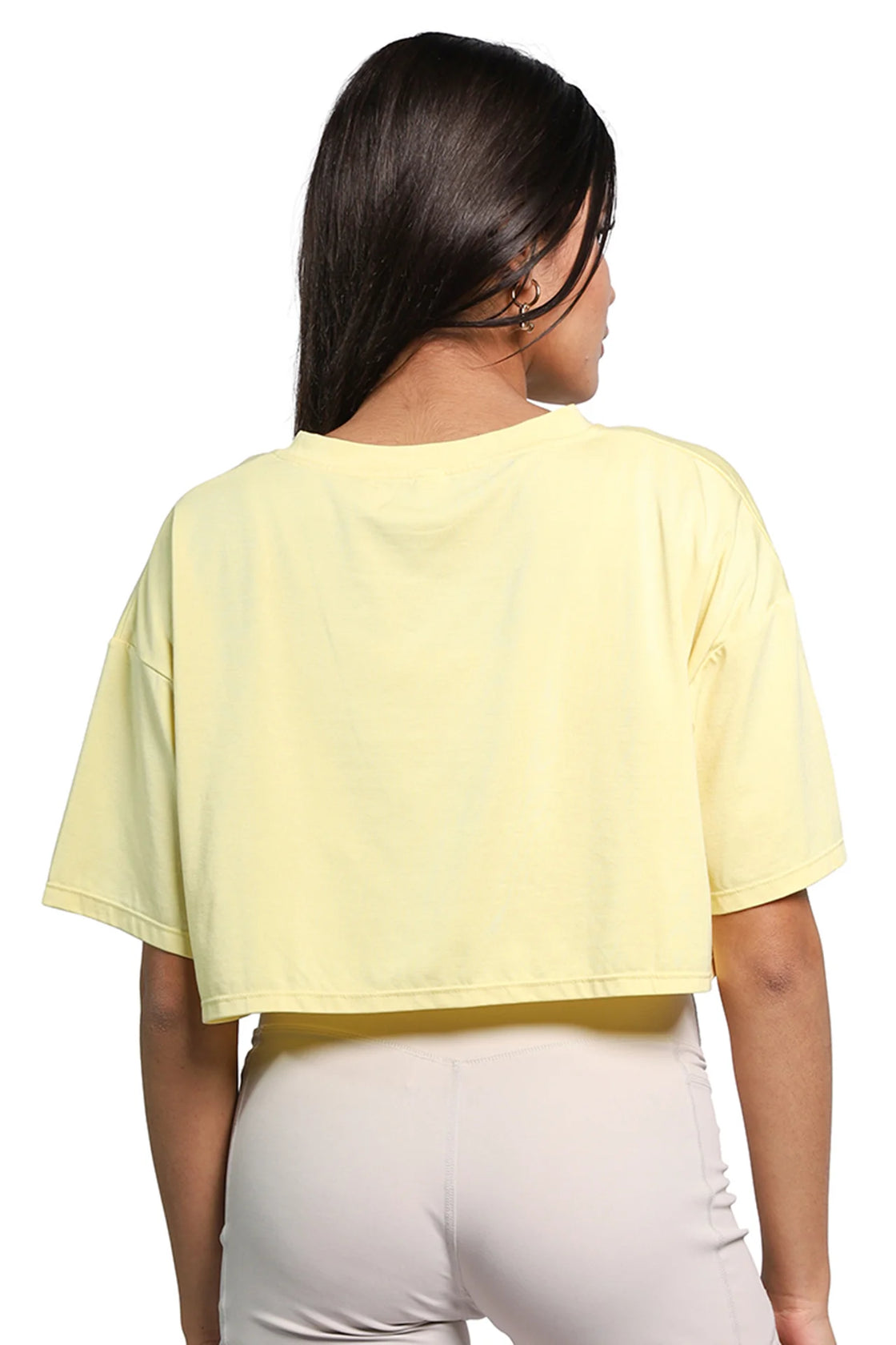 Crop top yellow from back