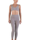Women gym set in tan color