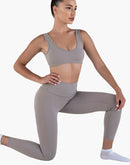 Leggings set in tan color