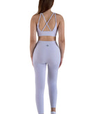 Lavender color leggings with bra